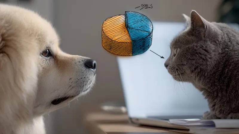Data visualization with pet-themed elements